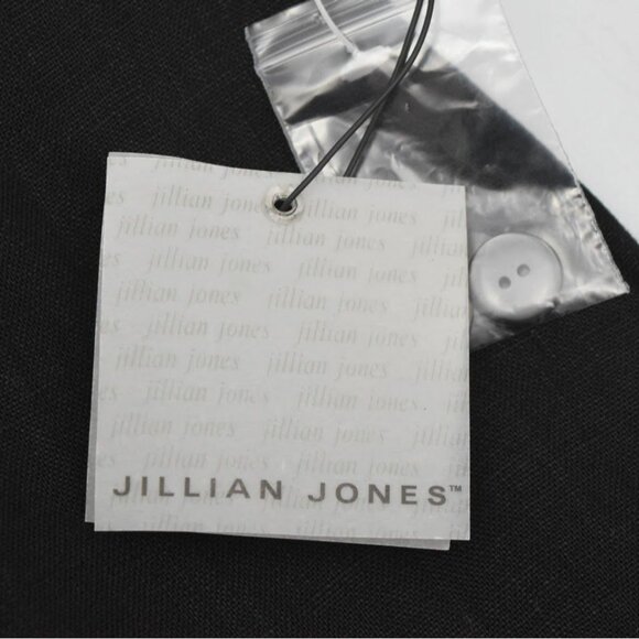 Jillian Jones Linen Capri Pants Womens 14 Dragonfly Embroidery Black - Picture 4 of 8